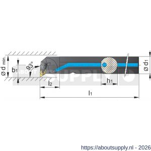 Phantom 72.557 blindboorbeitel 93 graden A25R-PDUNR 11 - S40527480 - afbeelding 2