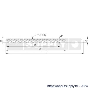 Phantom 13.200 HSS conische pengatboor DIN 1898-A 5‚0 mm - S40504884 - afbeelding 2