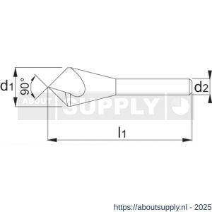 Phantom 42.520 HSS-E verzinkboor 90 graden 1 snijkant 12 mm - S40512136 - afbeelding 2