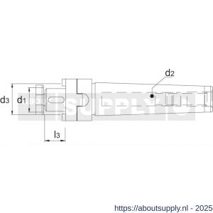 Phantom 82.321 DIN 6358 Combi-opsteekfreeshouder voor frezen met langs- en dwarsspiebaan MK volgens DIN 228-A MK3 16 mm - S40501853 - afbeelding 2