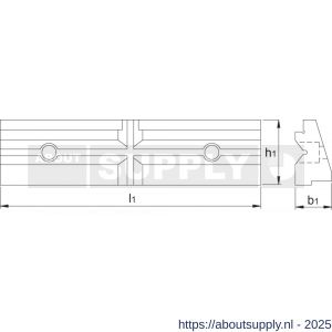 Bison 88.434 prismabekken voor modulaire precisie machinespanklem type 6620 125 mm - S40500251 - afbeelding 2