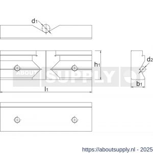 Bison 88.318 prismabekken voor machinespanklem artikelnummer 88.200 160 mm - S40500234 - afbeelding 2