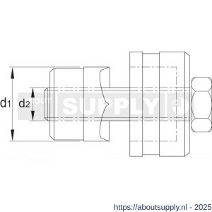 Phantom 67.250 gatenpons sanitair met bout 28‚3 mm - S40500676 - afbeelding 2