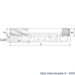 Phantom 35.100 HSS-E ruwfrees DIN 844-D kort type NR 13x26 mm - S40517210 - afbeelding 2