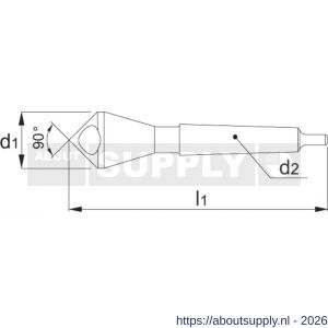 Phantom 42.510 HSS-E verzinkboor 90 graden schuin gat MK 2 50 mm - S40512130 - afbeelding 2