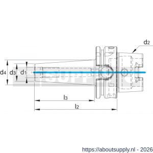 Phantom 82.217 opschroef opname HSK-A volgens DIN 69893 HSK63A M6 L25 mm - S40501743 - afbeelding 2