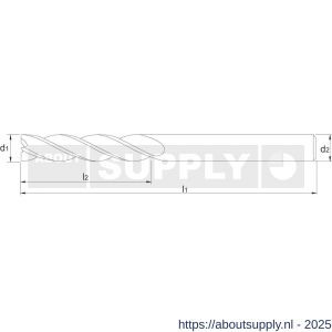 Phantom 34.375 VHM schachtfrees 4-snijder extra lang 20x65 mm - S40518056 - afbeelding 2