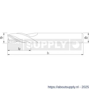 Phantom 33.256 VHM schachtfrees 3-snijder DIN 6528 AlTiN-X 3‚5x7 mm - S40517819 - afbeelding 2