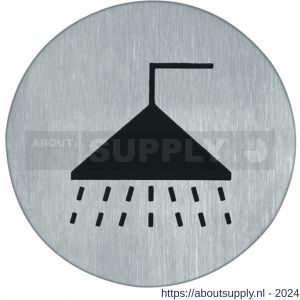 Artitec symboolplaat pictogram douche diameter 75 mm RVS mat - Y32701419 - afbeelding 1