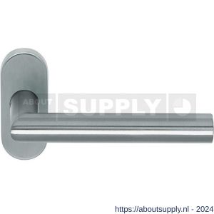 Artitec gatdeel deurkruk op smalschild Tipo RVS mat ovaal rozet - Y32700393 - afbeelding 1