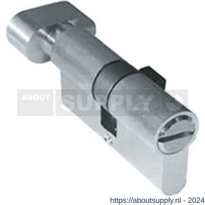 Artitec glasdeur WC cilinder 25/20 mm met knop nikkel mat - Y32700000 - afbeelding 1