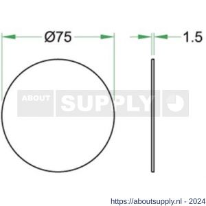 Artitec symboolplaat pictogram trekken diameter 75 mm RVS mat - Y32700785 - afbeelding 2