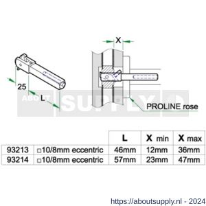 Artitec tuimel wisselstift deurdikte 49-59 mm heso gereduceerd - Y32700422 - afbeelding 1