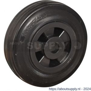 Protempo serie 01 transportwiel los PP velg standaard zwarte rubberen band 100 mm rollager RVS - S20910875 - afbeelding 1