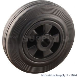 Protempo serie 01 transportwiel los PP velg standaard zwarte rubberen band 125 mm glijlager - S20910876 - afbeelding 1