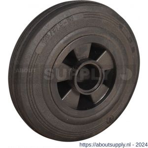 Protempo serie 01 transportwiel los PP velg standaard zwarte rubberen band 125 mm rollager RVS - S20910879 - afbeelding 1