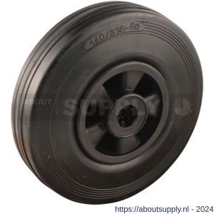 Protempo serie 01 transportwiel los PP velg standaard zwarte rubberen band 140 mm rollager - S20910881 - afbeelding 1