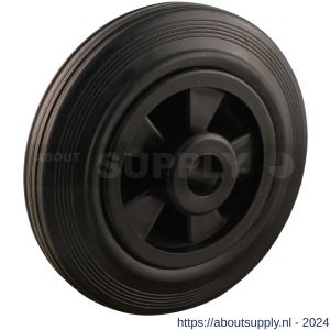 Protempo serie 01 transportwiel los PP velg standaard zwarte rubberen band 160 mm glijlager - S20910882 - afbeelding 1