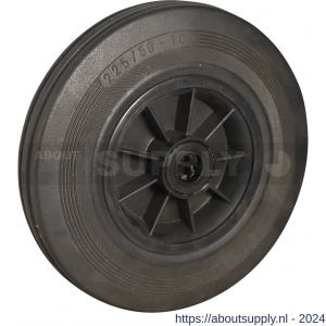 Protempo serie 01 transportwiel los PP velg standaard zwarte rubberen band 225 mm rollager - S20910891 - afbeelding 1