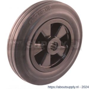 Protempo serie 01 transportwiel los PP velg standaard zwarte rubberen band 250 mm rollager - S20910894 - afbeelding 1