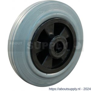 Protempo serie 11 transportwiel los PP velg standaard grijze rubberen band 80 mm rollager - S20910849 - afbeelding 1