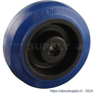 Protempo serie 13 transportwiel los zwarte PA velg blauwe elastische rubberen band ± 70 shore A 80 mm rollager - S20910939 - afbeelding 1