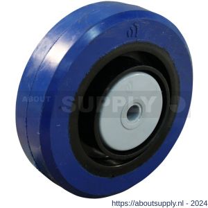 Protempo serie 13 transportwiel los zwarte PA velg blauwe elastische rubberen band ± 70 shore A 125 mm kogellager - S20910942 - afbeelding 1