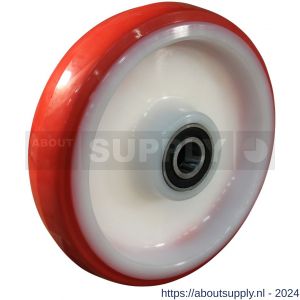 Protempo serie 27 transportwiel los PA velg TPU band ± 97 shore A 125 mm kogellager RVS - S20910732 - afbeelding 1