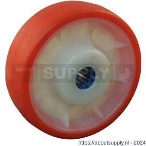 Protempo serie 27 transportwiel los PA velg TPU band ± 97 shore A 125 mm rollager RVS - S20910735 - afbeelding 1