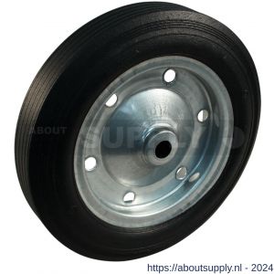 Protempo serie 43 transportwiel los stalen velg massief rubberen band ± 80 shore A massief rubberband 385 mm rollager - S20910968 - afbeelding 1