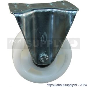 Protempo serie 33-10 bok transportwiel plaatbevestiging stalen gaffel naturel PA (of PP) 100 mm kogellager - S20911262 - afbeelding 1
