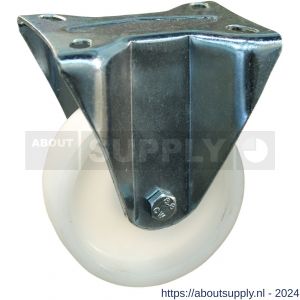 Protempo serie 33-19 bok transportwiel plaatbevestiging stalen gaffel naturel PA (of PP) 150 mm kogellager - S20911255 - afbeelding 1