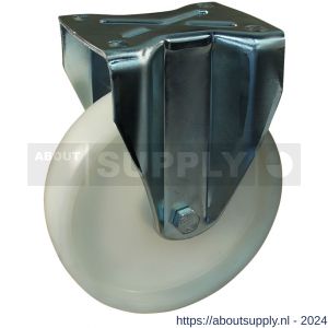 Protempo serie 34-19 bok transportwiel plaatbevestiging stalen gaffel naturel PP (of PA) 175 mm glijlager - S20911330 - afbeelding 1