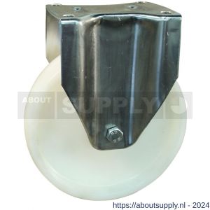 Protempo serie 34-31 bok transportwiel plaatbevestiging RVS gaffel naturel PP (of PA) 175 mm glijlager - S20911431 - afbeelding 1