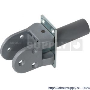 Hawgood deurveerscharnier 40 schoen kunststof grijs deurdikte 35 mm RVS met vaststelling - S10100288 - afbeelding 1
