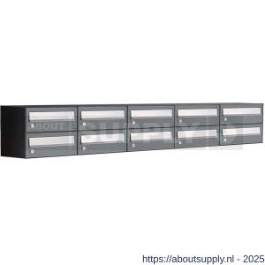 Allux Hive set postkast staal verzinkt gepoedercoat 5-breed 2-hoog antraciet - S11201421 - afbeelding 1