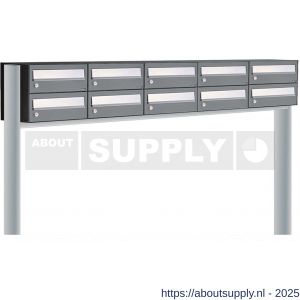 Allux Hive set postkast staal verzinkt gepoedercoat 5-breed 2-hoog op statief antraciet - S11201424 - afbeelding 1