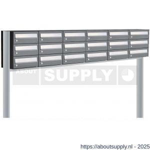 Allux Hive set postkast staal verzinkt gepoedercoat 6-breed 3-hoog op statief antraciet - S11201452 - afbeelding 1