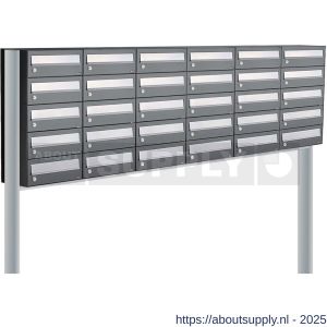 Allux Hive set postkast staal verzinkt gepoedercoat 6-breed 5-hoog op statief antraciet - S11201460 - afbeelding 1