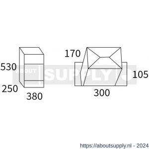 Allux 500 pakketbus brievenbus Ruko zwart - S11200978 - afbeelding 2
