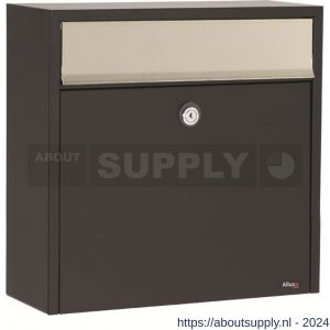 Allux 2500 brievenbus zwart-inox klep - S11201143 - afbeelding 1