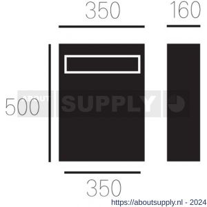 Allux 5000 brievenbus zwart - S11200918 - afbeelding 2