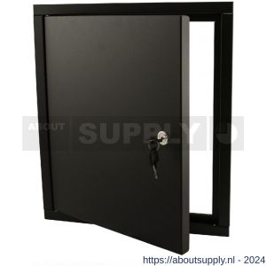 Stoer! Linz postkast deurdeel met frame vlak zwart - S11201238 - afbeelding 1
