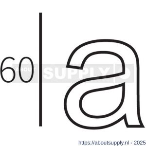 Almar Jazz letter 60 mm A RVS inox - S11200494 - afbeelding 2