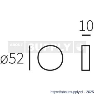 Tropex Vario Rond WC-garnituur rozet 304 8 mm inox - S11200632 - afbeelding 2