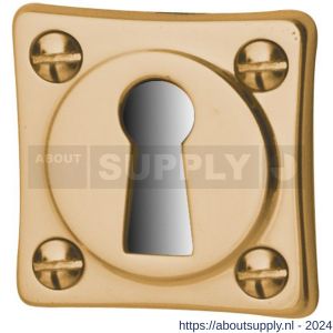 Becchetti Bal rozet vierkant sleutel messing ongelakt - S11200579 - afbeelding 1