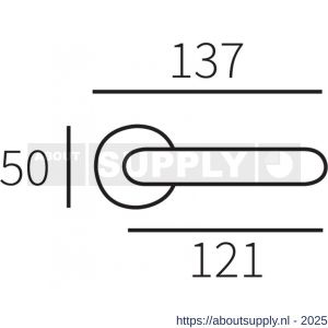 Mariani Milano deurkruk rond rozet Artax mat nikkel - S11200118 - afbeelding 2