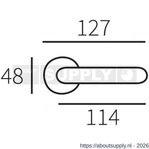 Mariani Petra deurkruk rond rozet Nika mat nikkel - S11201165 - afbeelding 2