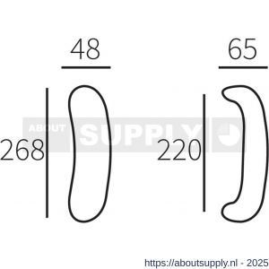 Mariani Roma handgreep rond rozet Astra PVD grafiet - S11200343 - afbeelding 2