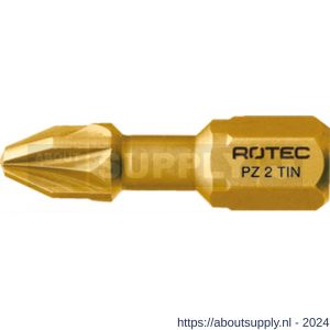 Rotec 804 torsionbit TiN C6.3 Pozidriv PZ 1x25 mm set 10 stuks - S50910491 - afbeelding 1